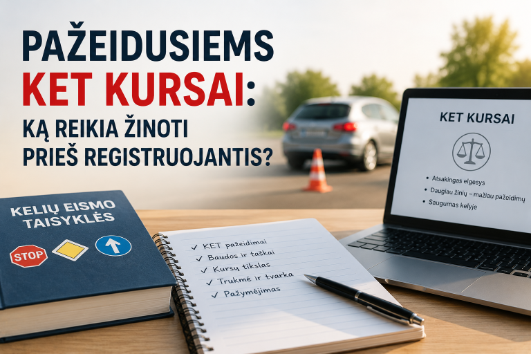 Pažeidusiems KET kursai